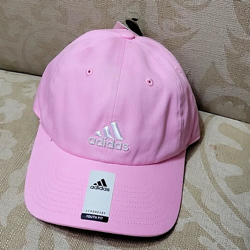 ADIDAS PINK NWT CAP YOUTH FIT AEROREADY ADJUSTABLE